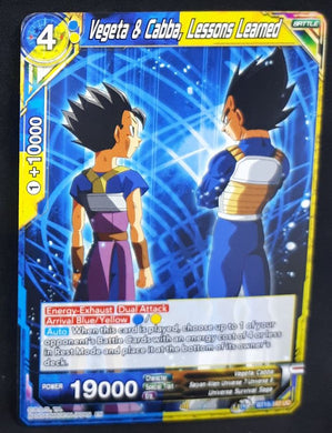 Carte Dragon Ball Super Card Game Us UWS Boost Saiyan Showdown BT15-147 UC bandai vegeta & cabba lessons learned dbscg