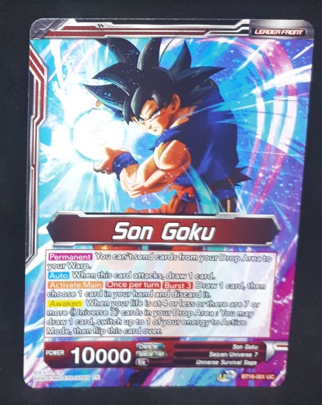Carte Dragon Ball Super Card Game Us Unison Warrior Series Boost Set 7 BT16-001 UC (2022) bandai son goku dbscg 
