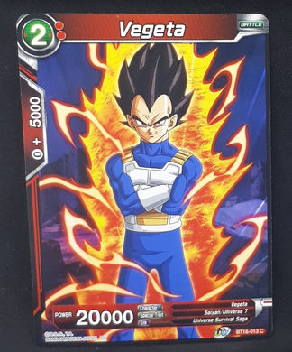 Carte Dragon Ball Super Card Game Us Unison Warrior Series Boost Set 7 BT16-013 C (2022) bandai vegeta dbscg