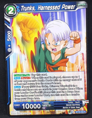 Carte Dragon Ball Super Card Game Us Unison Warrior Series Boost Set 7 BT16-033 R (2022) bandai trunks harnessed power dbscg 