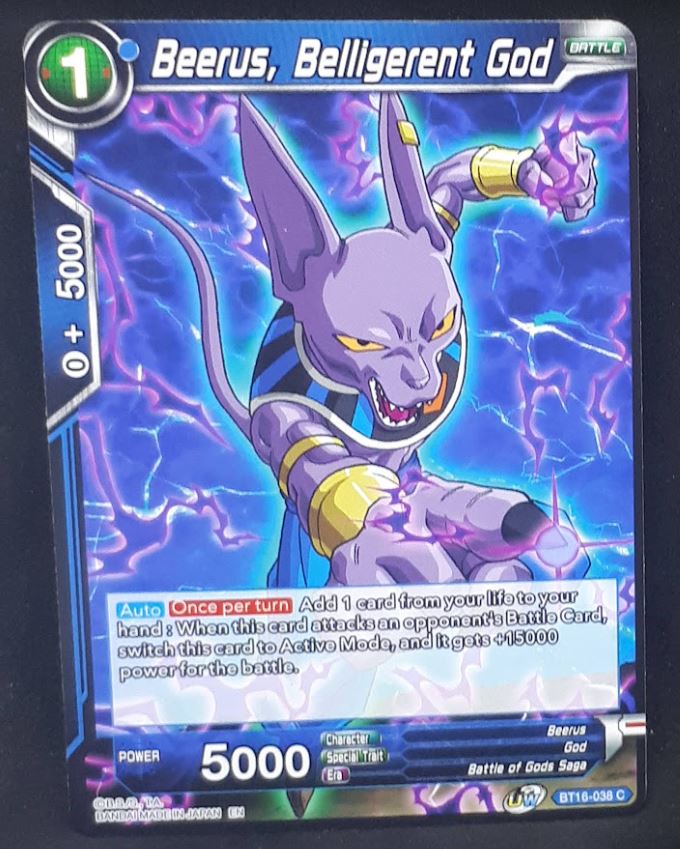 Carte Dragon Ball Super Card Game Us Unison Warrior Series Boost Set 7 BT16-038 C (2022) bandai beerus belligerent god dbscg
