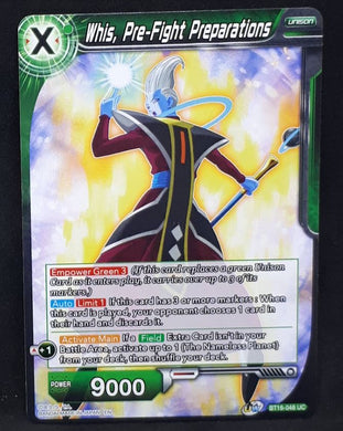 Carte Dragon Ball Super Card Game Us Unison Warrior Series Boost Set 7 BT16-048 UC (2022) bandai whis pre fight preparations dbscg 