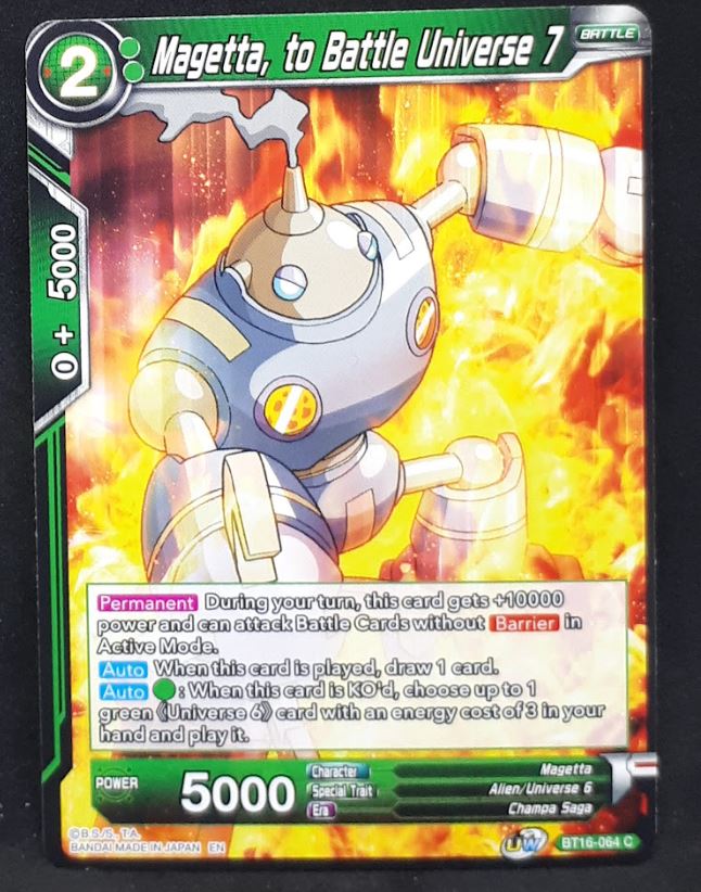 Carte Dragon Ball Super Card Game Us Unison Warrior Series Boost Set 7 BT16-064 C (2022) bandai magetta to battle universe 7 dbscg