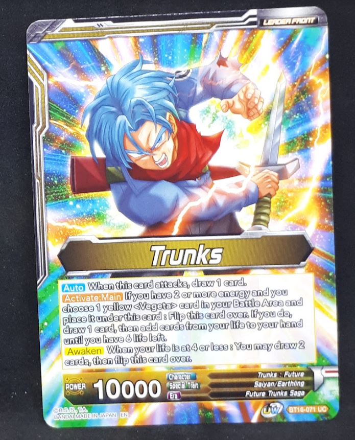 Carte Dragon Ball Super Card Game Us Unison Warrior Series Boost Set 7 BT16-071 UC (2022) bandai trunks dbscg