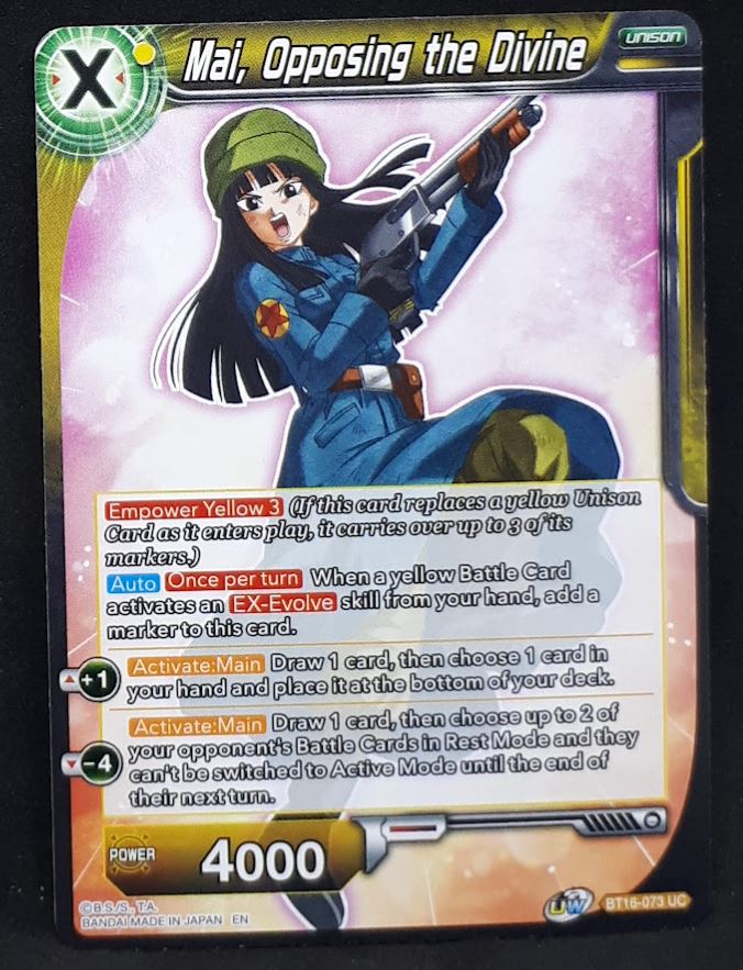 Carte Dragon Ball Super Card Game Us Unison Warrior Series Boost Set 7 BT16-073 UC (2022) bandai mai opposing the divine dbscg 