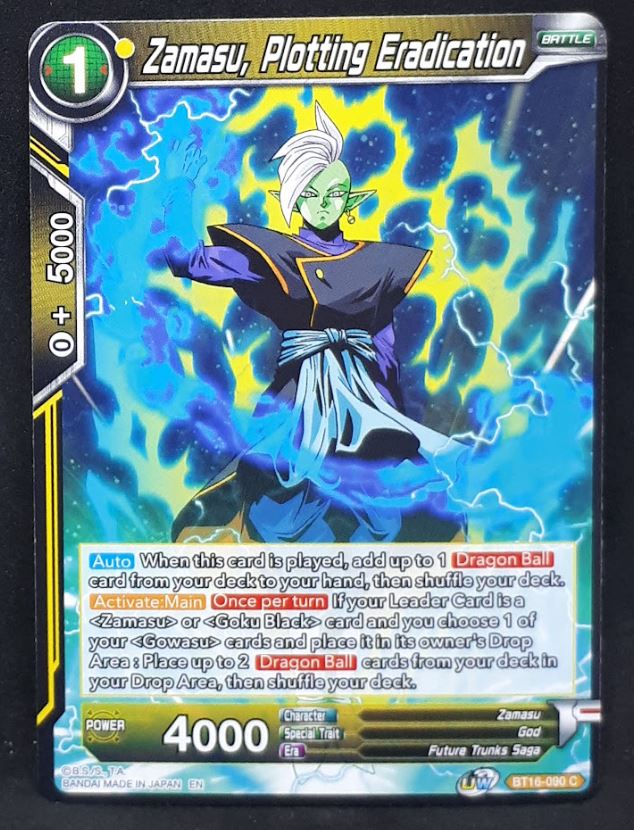 Carte Dragon Ball Super Card Game Us Unison Warrior Series Boost Set 7 BT16-090 C (2022) bandai zamasu plotting eradication dbscg 