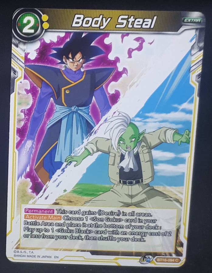 Carte Dragon Ball Super Card Game Us Unison Warrior Series Boost Set 7 BT16-094 UC (2022) bandai body steal dbscg