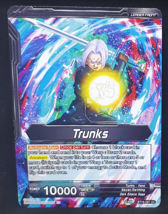 Carte Dragon Ball Super Card Game Us Unison Warrior Series Boost Set 7 BT16-097 UC (2022) bandai trunks dbscg