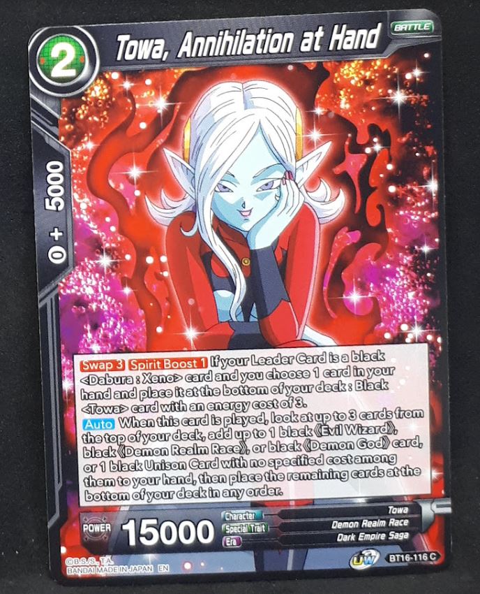Carte Dragon Ball Super Card Game Us Unison Warrior Series Boost Set 7 BT16-116 C (2022) bandai towa annihilation at hand dbscg