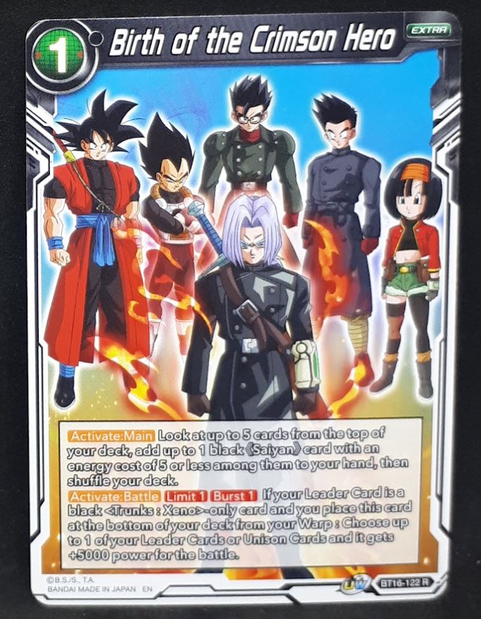 Carte Dragon Ball Super Card Game Us Unison Warrior Series Boost Set 7 BT16-122 R (2022) bandai birth of the crimson hero dbscg 