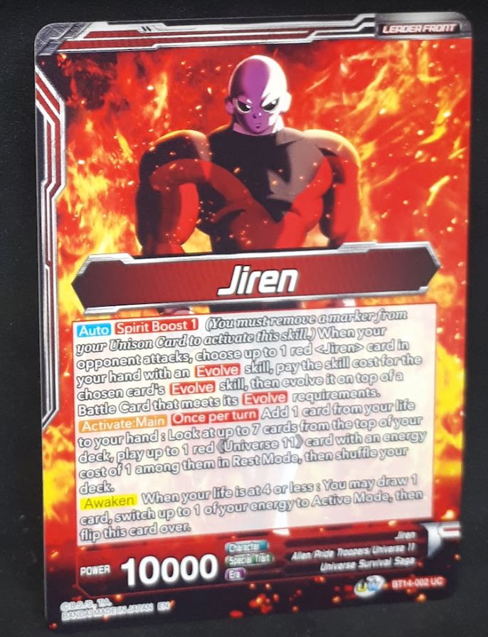 Carte Dragon Ball Super Card Game Us Unison Warrior Series Set 05 BT14-002 UC bandai jiren dbscg cardamehdz 