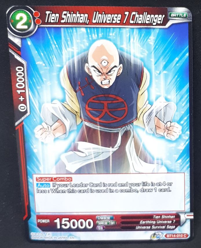 Carte Dragon Ball Super Card Game Us Unison Warrior Series Set 05 BT14-010 C bandai tien shinhan universe 7 challenger dbscg