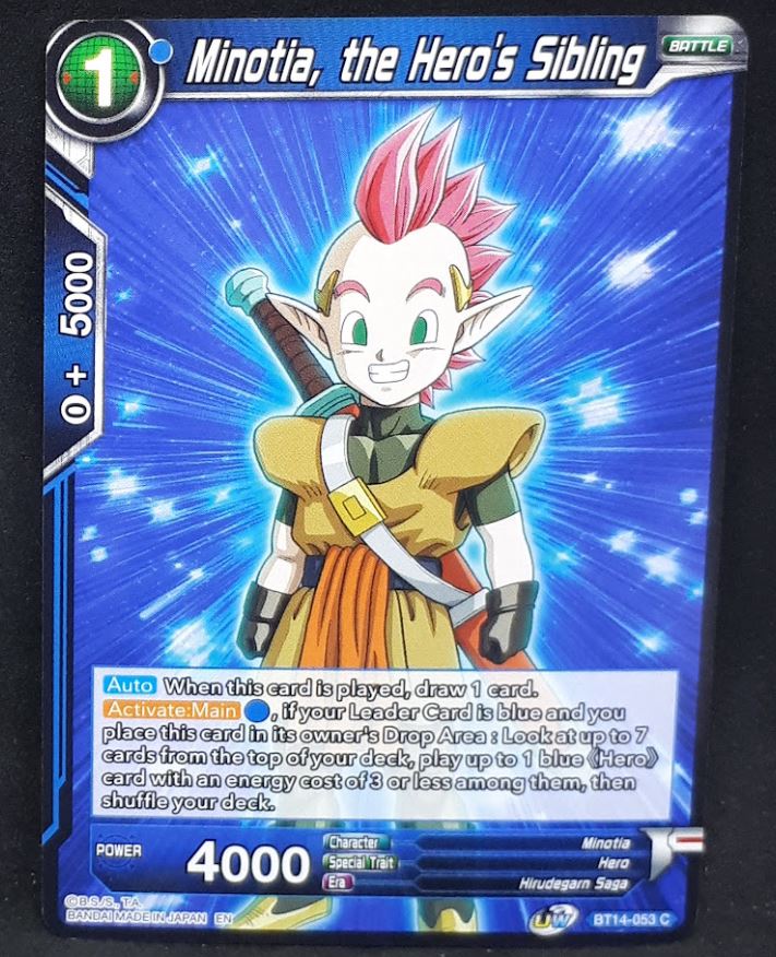 Carte Dragon Ball Super Card Game Us Unison Warrior Series Set 05 BT14-053 C bandai minotia the hero s sibling dbscg