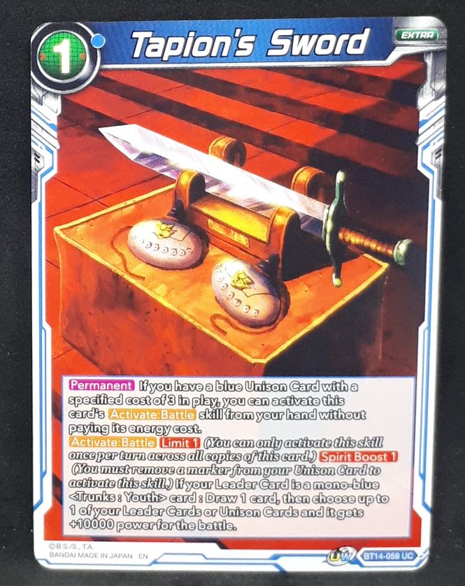 Carte Dragon Ball Super Card Game Us Unison Warrior Series Set 05 BT14-059 UC bandai tapion s sword dbscg