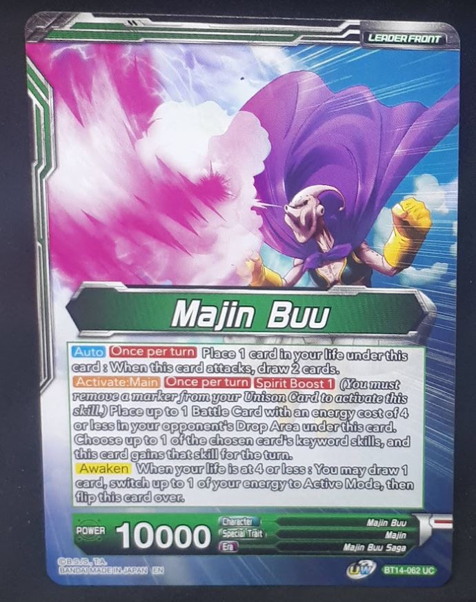 Carte Dragon Ball Super Card Game Us Unison Warrior Series Set 05 BT14-062 C bandai majin bou dbscg