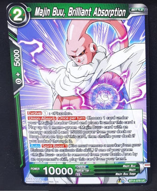 Carte Dragon Ball Super Card Game Us Unison Warrior Series Set 05 BT14-079 UC bandai majin buu brillant absorption dbscg 