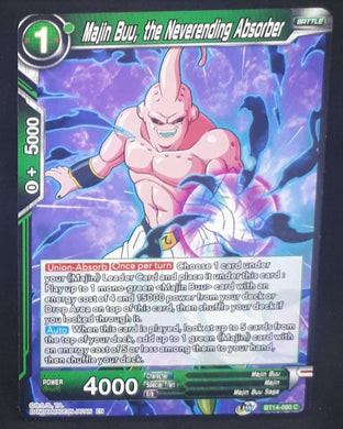 Carte Dragon Ball Super Card Game Us Unison Warrior Series Set 05 BT14-080 C bandai majin bou the neverending absorber dbscg