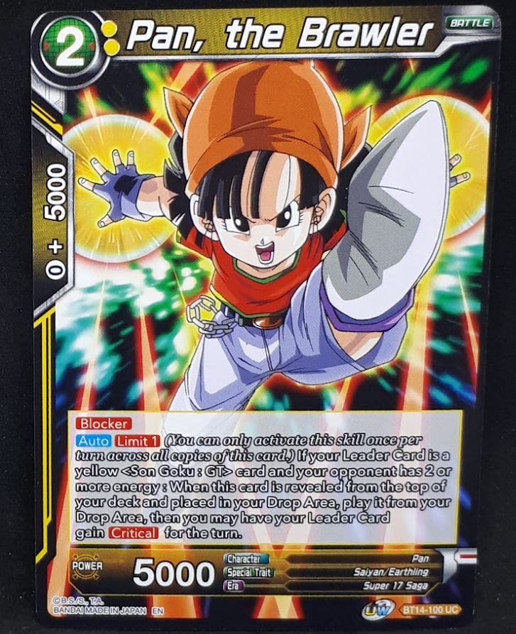 Carte Dragon Ball Super Card Game Us Unison Warrior Series Set 05 BT14-100 C bandai pan the brawler dbscg