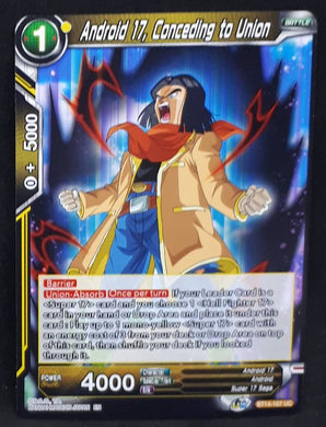 Carte Dragon Ball Super Card Game Us Unison Warrior Series Set 05 BT14-107 UC bandai android 17 conceding to union dbscg