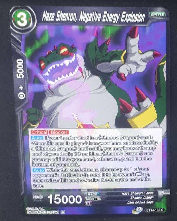 Carte Dragon Ball Super Card Game Us Unison Warrior Series Set 05 BT14-133 C bandai haze shenron negative energy explosion dbscg cardamehdz