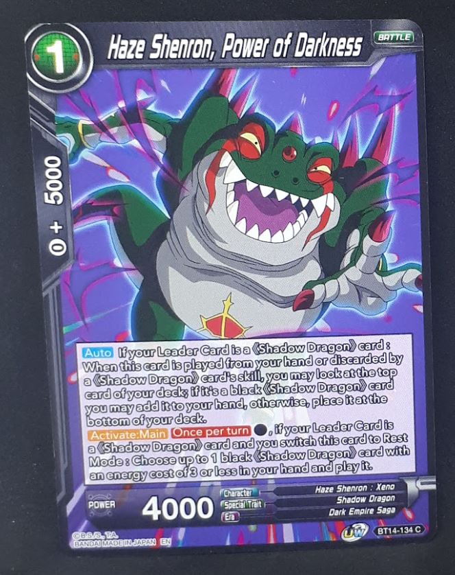 Carte Dragon Ball Super Card Game Us Unison Warrior Series Set 05 BT14-134 C bandai haze shenron power of darkness dbscg