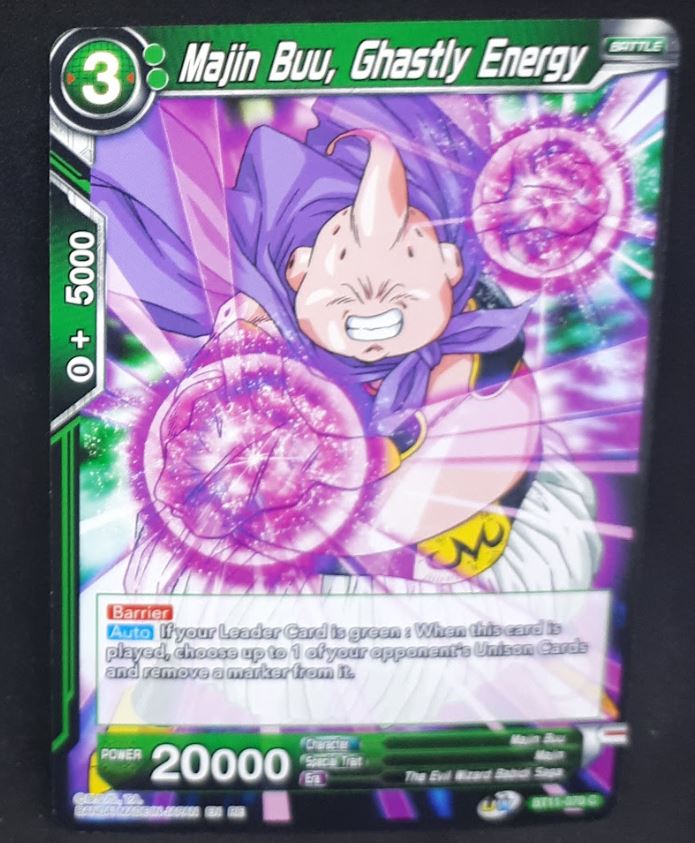 Carte Dragon Ball Super Card Game Us unison warrior bloodline BT11-070 C bandai majin buu ghastly energy dbscg cardamehdz