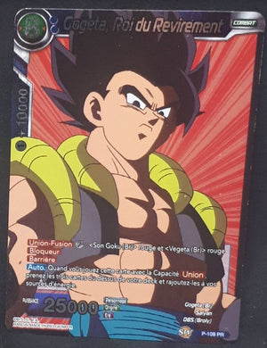 Carte Dragon Ball Super Card Game fr Carte promo n°P-109-PR Bandai gogeta roi du revirement dbscg hors serie foil