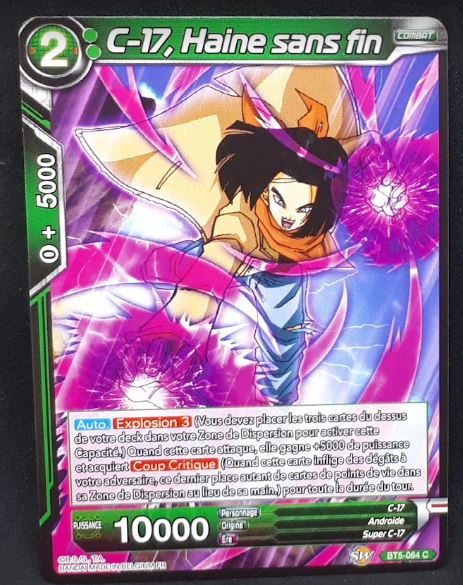 Carte Dragon Ball Super Card Game fr Miraculous Revival BT5-064 C (2019) bandai c 17 haine sans fin dbscg 
