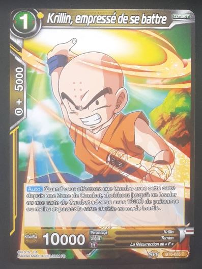 Carte Dragon Ball Super Card Game fr Miraculous Revival BT5-085 C (2019) bandai krilin empressé de se battre dbscg 
