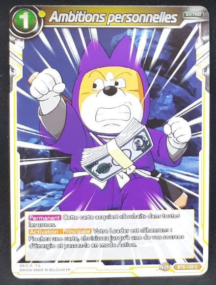 Carte Dragon Ball Super Card Game fr Miraculous Revival BT5-103 C (2019) bandai ambitions personnelles dbscg 