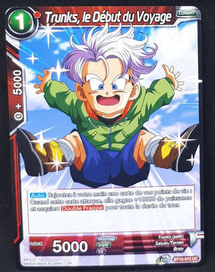 Carte Dragon Ball Super Card Game fr UWS Boost Saiyan Showdown BT15-013 UC bandai trunks le début du voyage dbscg cardamehdz 
