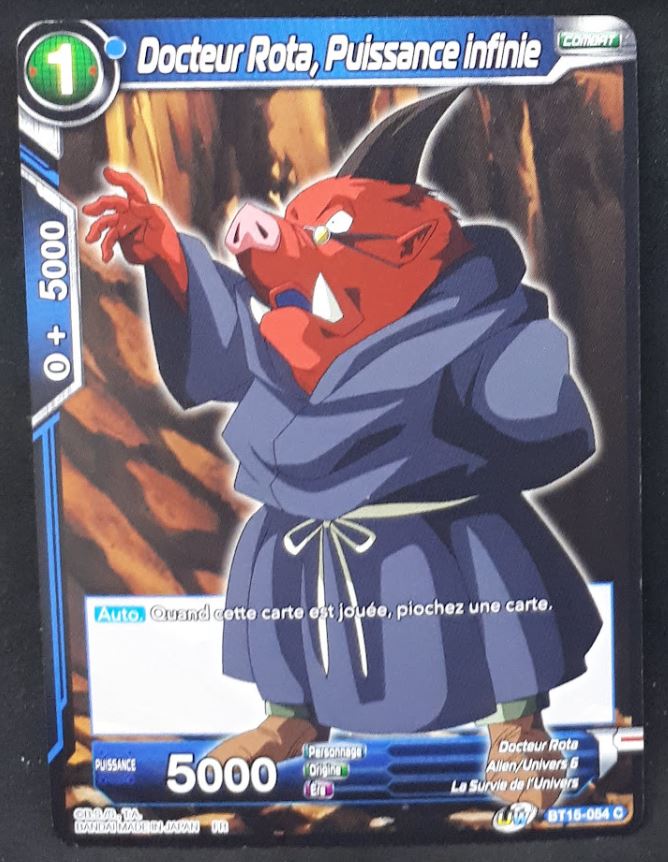 Carte Dragon Ball Super Card Game fr UWS Boost Saiyan Showdown BT15-054 UC bandai docteur rota puissance infinie dbscg cardamehdz 