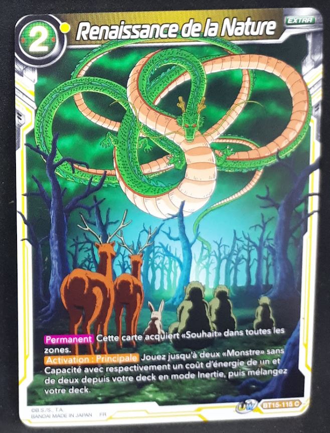 Carte Dragon Ball Super Card Game fr UWS Boost Saiyan Showdown BT15-115 C bandai renaissance de la nature dbscg 