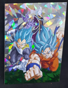 Carte Dragon Ball Universal Collection Trading Cards Panini Part 2 n°S04 (2021) songoku vegeta beerus whis dbs prism foil holo