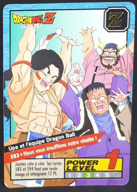 Carte Dragon Ball Z Carddass Le Grand Combat Part 4 n°583 (1996) bandai upa et l equipe dragon ball dbz