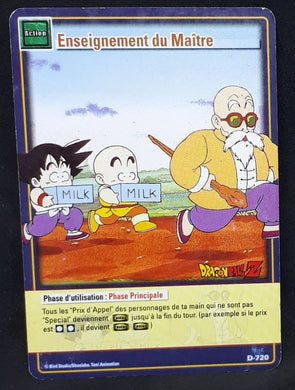 Carte Dragon Ball Z Cartes À Jouer Et À Collectionner Part 7 n°D-720 (2008) Bandai enseignement du maitre dbz