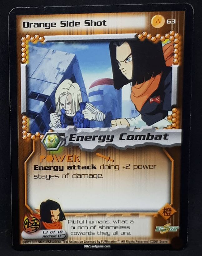 Carte Dragon Ball Z Collectible Card Game - Score Part 5 n°63 (2001) Funanimation android 17 cyborg 18 dbz