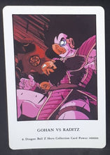 Charger l&#39;image dans la galerie, Carte Dragon Ball Z Hero Collection Part 1 n°8 (1993) Amada songohan vs radditz DBZ Cardamehdz