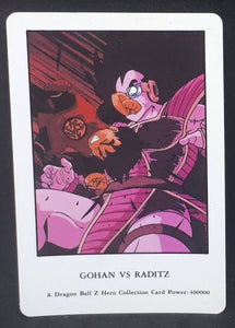 Carte Dragon Ball Z Hero Collection Part 1 n°8 (1993) Amada songohan vs radditz DBZ Cardamehdz