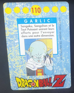 Carte Dragon Ball Z Panini Serie 1 française n°110 garlic junior kami sama dbz 