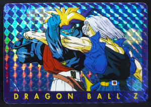 Carte Dragon Ball Z Panini Serie 1 française n°16 trunks vs gokua dbz prisme cardamehdz