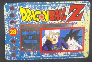Carte Dragon Ball Z Panini Serie 2 française n°28 songoten trunks dbz