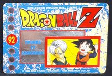 Charger l'image dans la galerie, Carte Dragon Ball Z Panini Serie 2 française n°92 Trunks Songoten dbz 