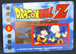 Carte Dragon Ball Z Panini Serie 3 française n°6 songoten vs trunks dbz 