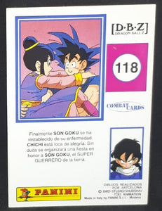 Carte Dragon Ball z Combat Cards Part 1 n°118 Panini songoku chichi dbz