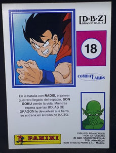 Carte Dragon Ball z Combat Cards Part 1 n°18 Panini songoku dbz cardamehdz