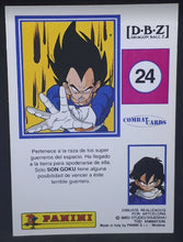 Charger l'image dans la galerie, Carte Dragon Ball z Combat Cards Part 1 n°24 Panini vegeta dbz cardamehdz