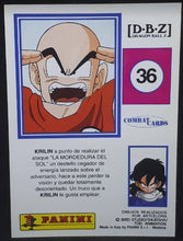 Charger l'image dans la galerie, Carte Dragon Ball z Combat Cards Part 1 n°36 Panini krilin dbz cardamehdz
