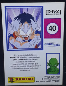 Carte Dragon Ball z Combat Cards Part 1 n°40 Panini songohan dbz cardamehdz