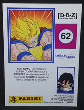 Charger l'image dans la galerie, Carte Dragon Ball z Combat Cards Part 1 n°62 Panini songoku dbz cardamehdz